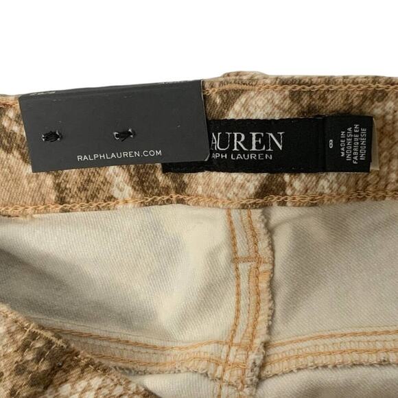 Lauren Ralph Lauren Jeans Women 8 High Rise Skinny Super Stretch Snake Print NWT - Picture 10 of 16